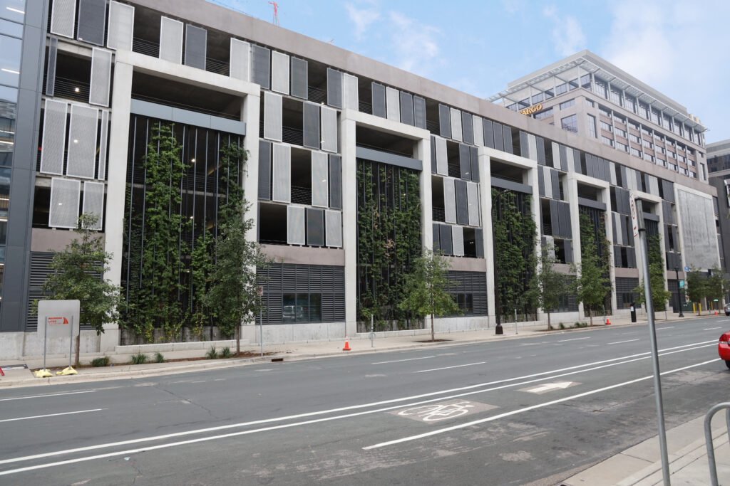 starfleet, stellarcraft, rain screen, rain screens, rainscreen, decorative metal, screens, screen, green screen, metal screen, parking garage, building facade , architectural element, architectural metals