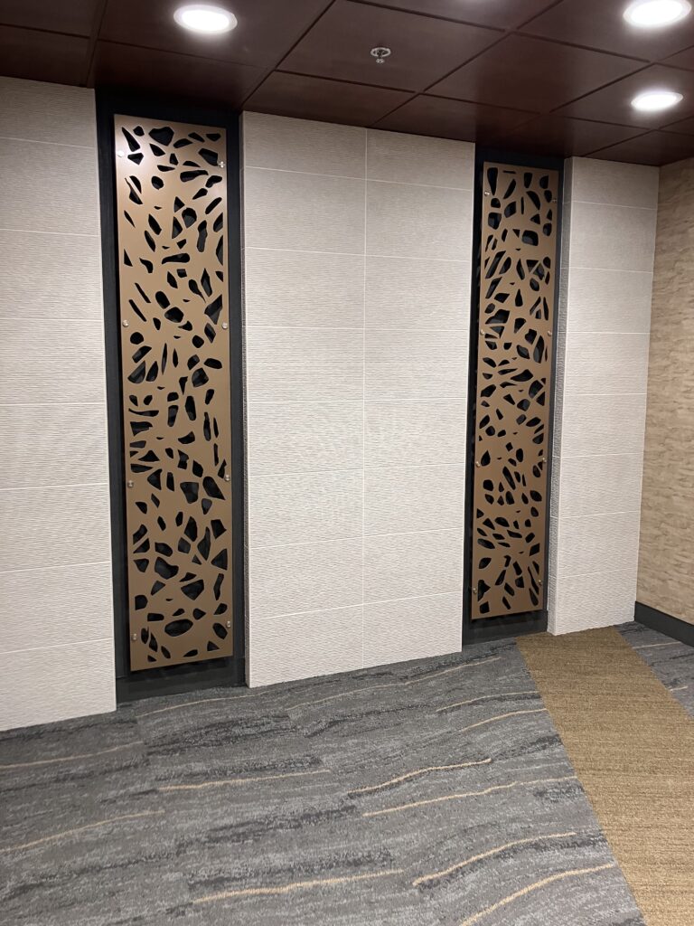 decorative metal, decorative screen , architectural metal, laser cut panel 