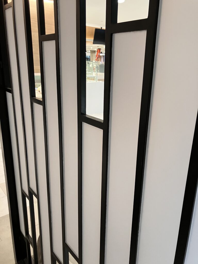 architectural fence, privacy screen, metal fence , indoor screen