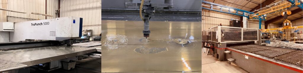 water jet, laser, punch machine, metal, cutting