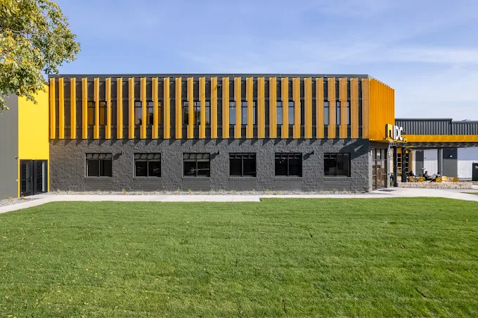 Perforated Aluminum Panels, altair, yellow perforated panels, yellow screens, yellow metal screens