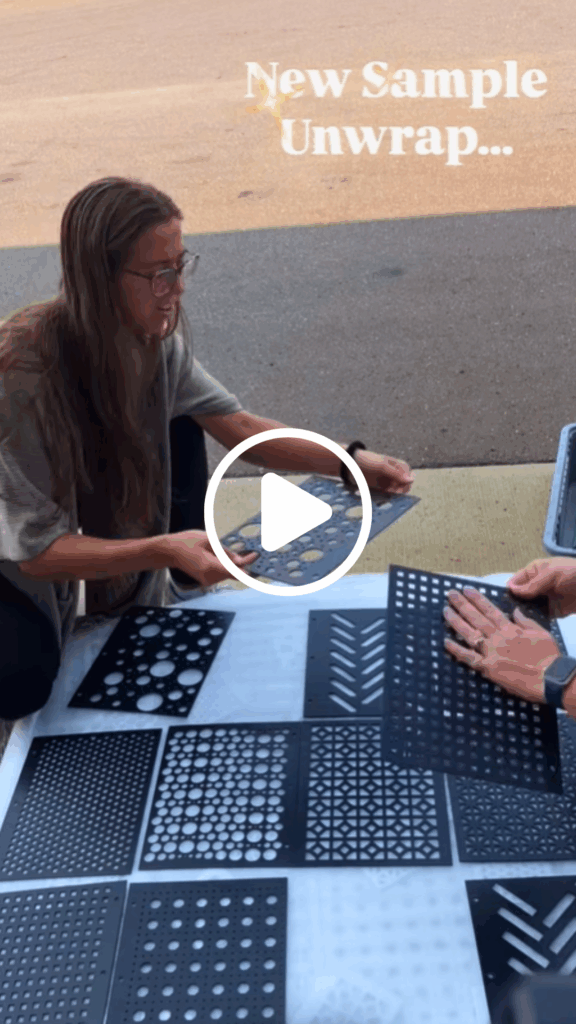 Unboxing Instagram video of custom painted perforated patterns