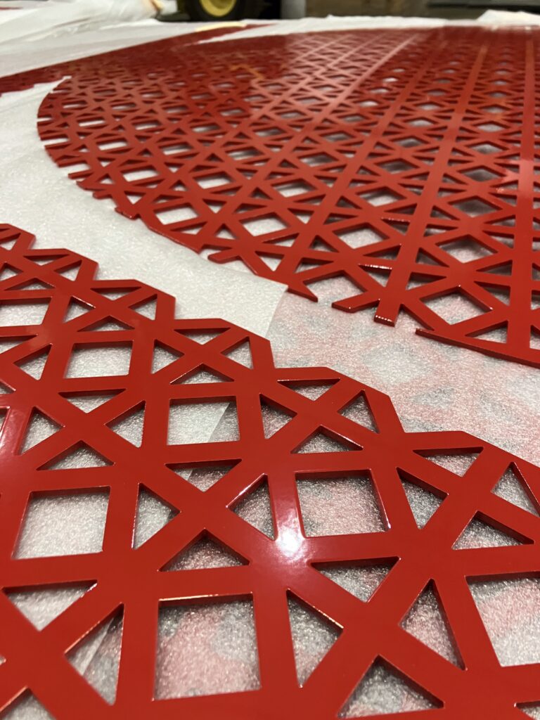 Custom perforated pattern for architectural facade