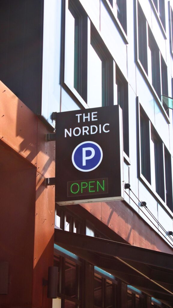 The nordic parking garage downtown Minneapolis, MN
