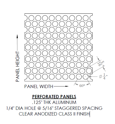 perforated pattern for aluminum metal panels