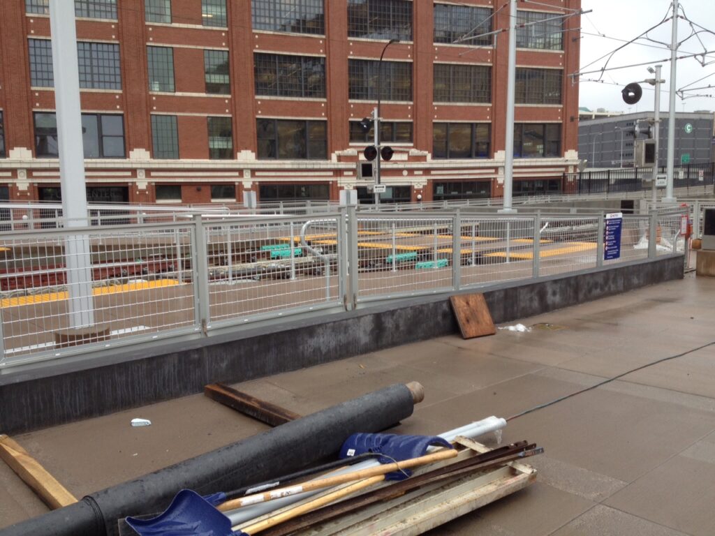 metro transit railing installation