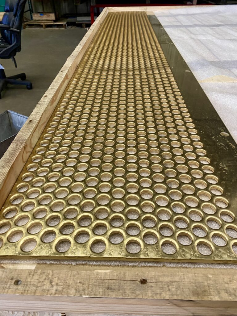 punched brass metal sheet
