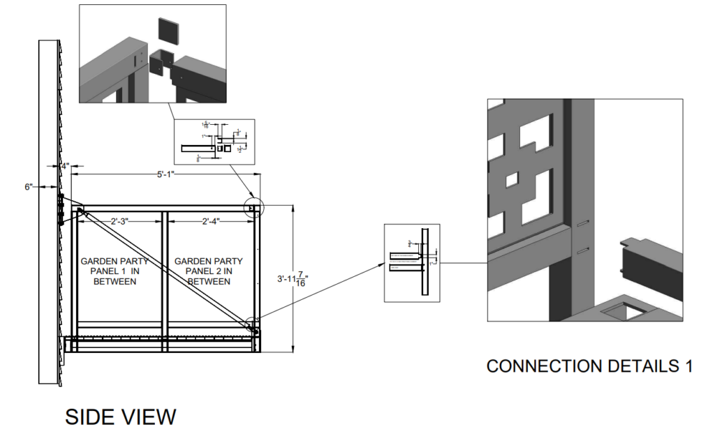 Connection detail on StellarCraft product line