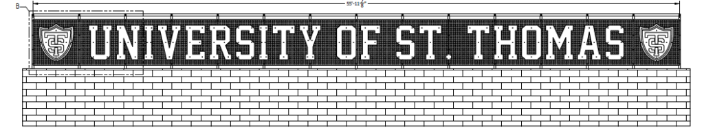 logo of st.thomas for stadium renovation