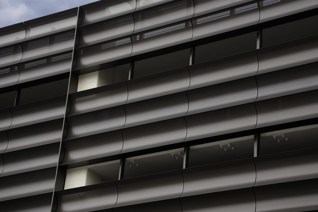 stellarcraft altair perforated panels on parking structure