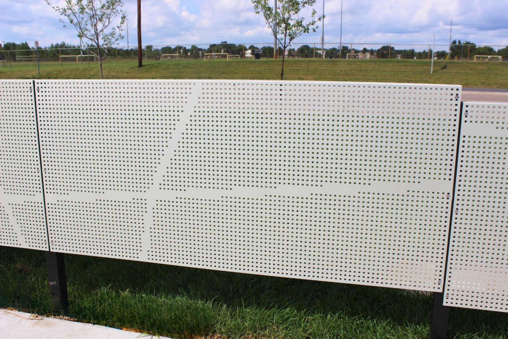 custom square perforated pattern for metal fence panels