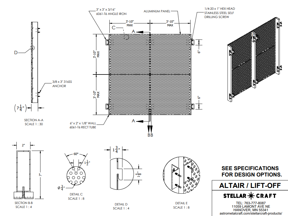 architectural metal panels connection details drawing