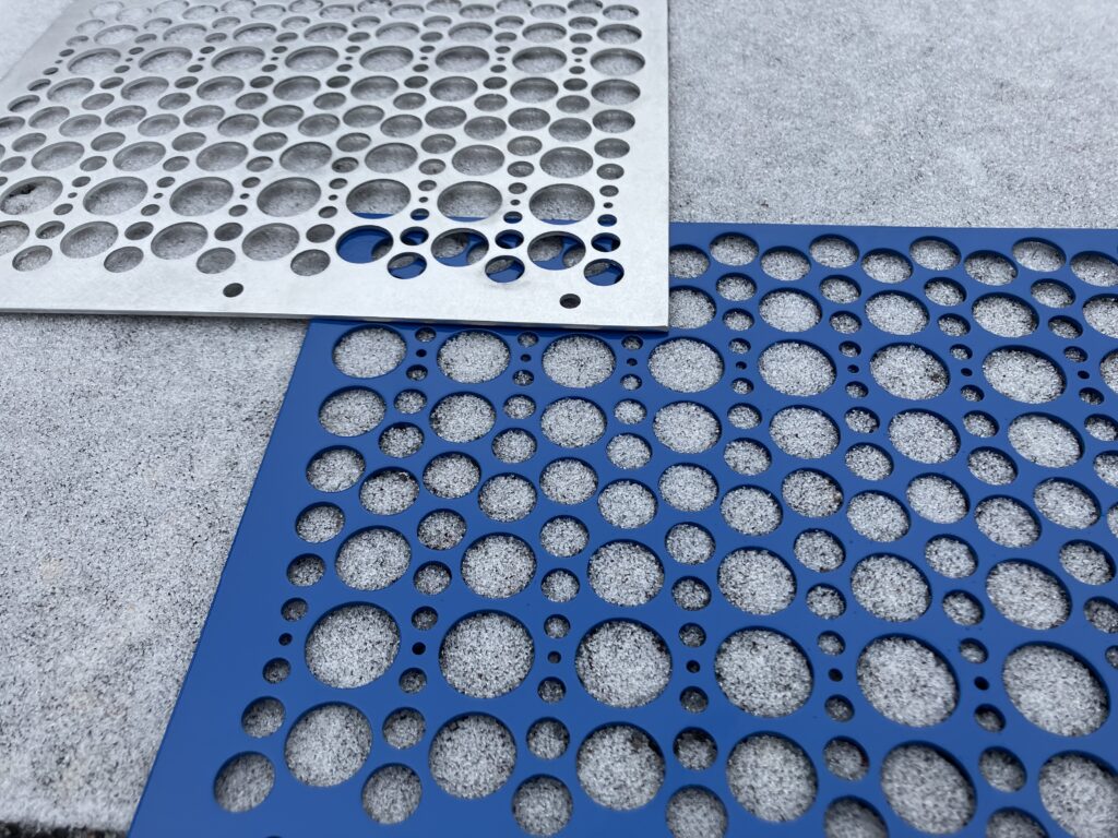 commercial perforated metal railings powder coated infill
