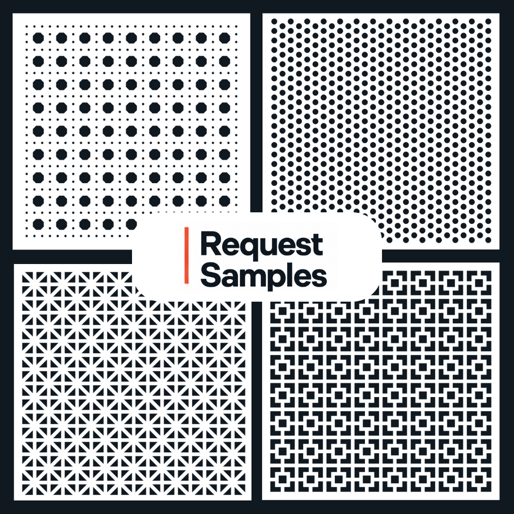 Request samples for custom and standard perforated pattern designs
