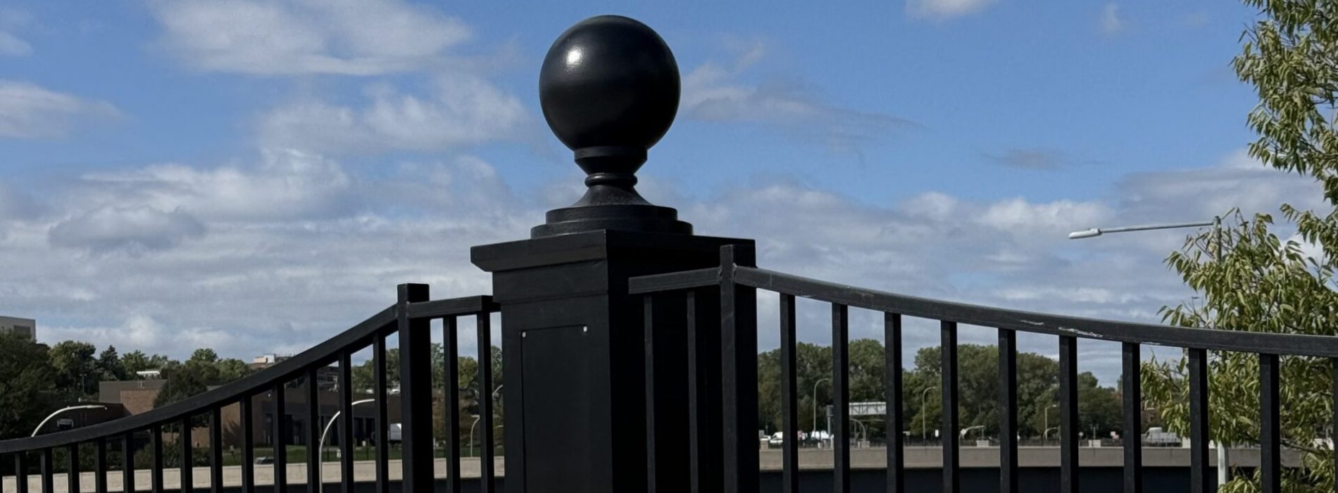 custom fabricated steel pedestals for Minnesota Department of Transportation bridge